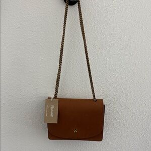 Madewell Brown Leather Chain Strap Crossbody/Shoulder Bag